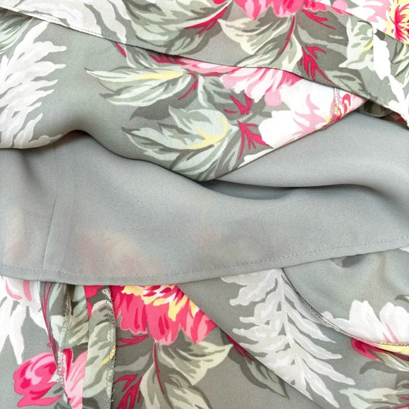 Jones New York Hawaiian Tropical Floral Print 100% Silk Midi Skirt Green 3X NWT - Picture 5 of 9